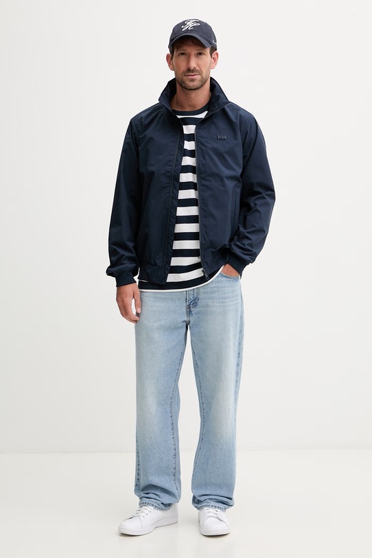 Helly Hansen t-shirt męski bawełniany HUDSON 54530 granatowy SS26