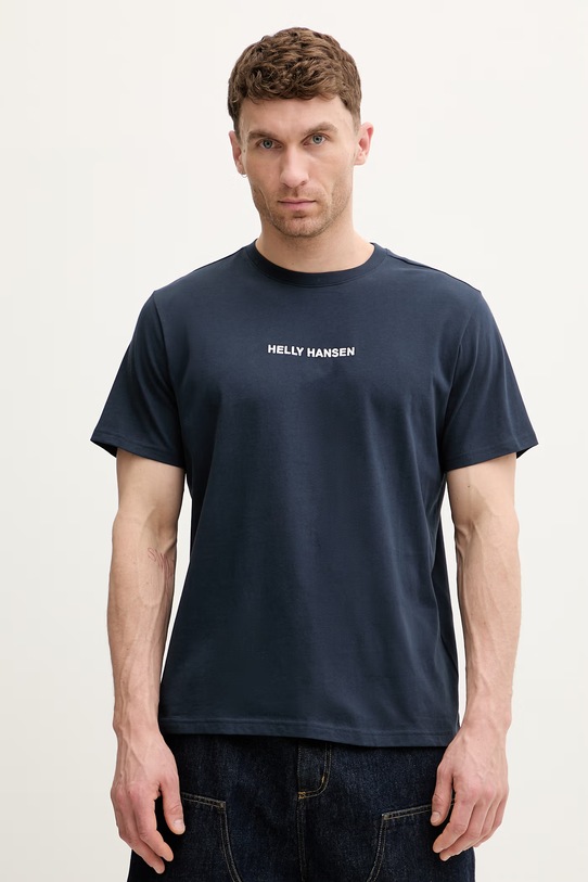 Helly Hansen t-shirt męski bawełniany CORE granatowy 54598.597