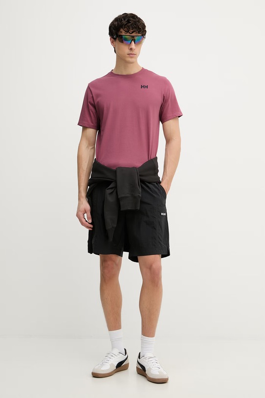 Helly Hansen T-shirt męski bawełniany MASSIF GRAPHIC 54600.664 różowy SS26