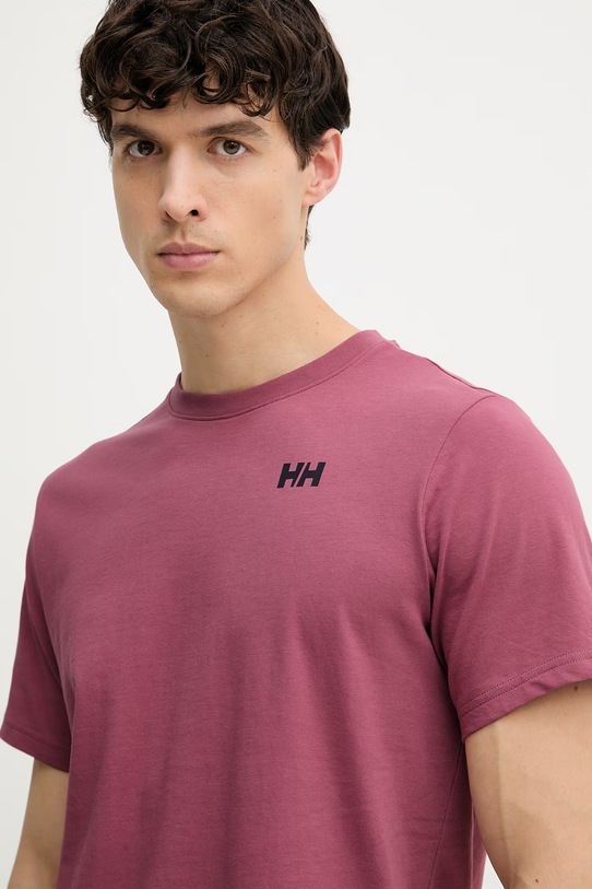 Helly Hansen T-shirt męski bawełniany MASSIF GRAPHIC różowy 54600.664