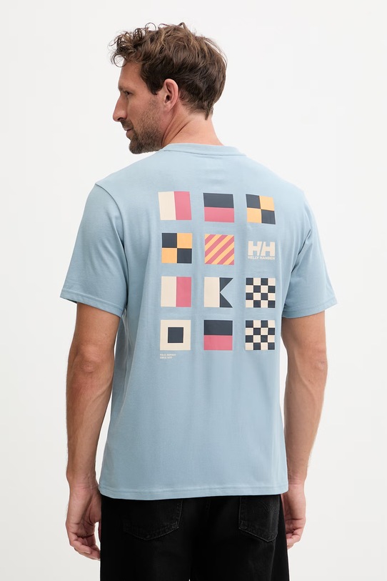 Helly Hansen t-shirt męski bawełniany SHORELINE niebieski 54601.561