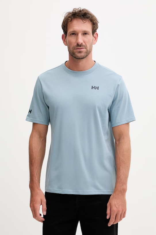Odzież Helly Hansen t-shirt męski bawełniany SHORELINE 54601.561 niebieski