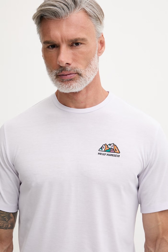 Helly Hansen T-shirt sportowy męski SKOG RECYCLED GRAPHIC fioletowy 63082.687