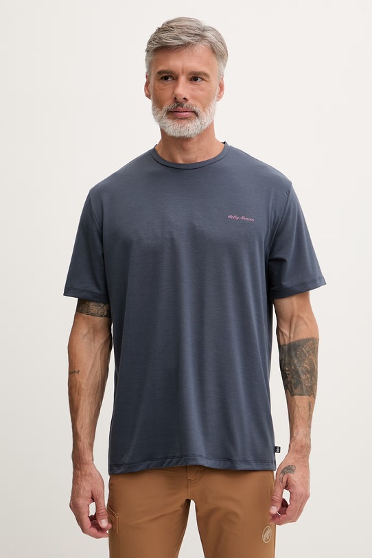 Odzież Helly Hansen T-shirt męski SKOG RECYCLED GRAPHIC 63082.860 granatowy