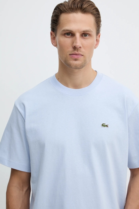 Lacoste t-shirt bawełniany niebieski TH0876