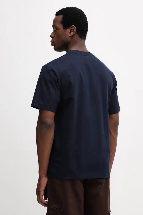 Odzież Lacoste t-shirt bawełniany TH0876 granatowy