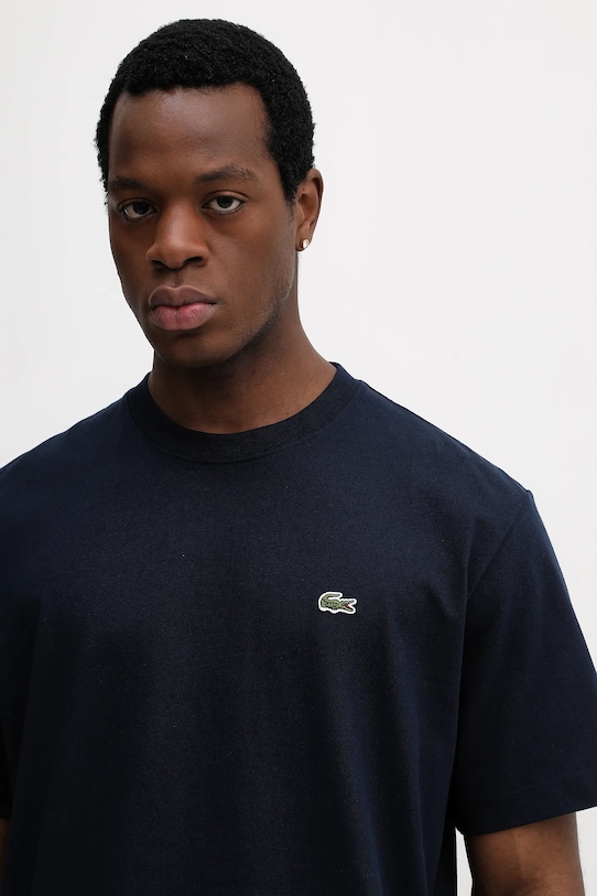 Lacoste t-shirt bawełniany granatowy TH0876