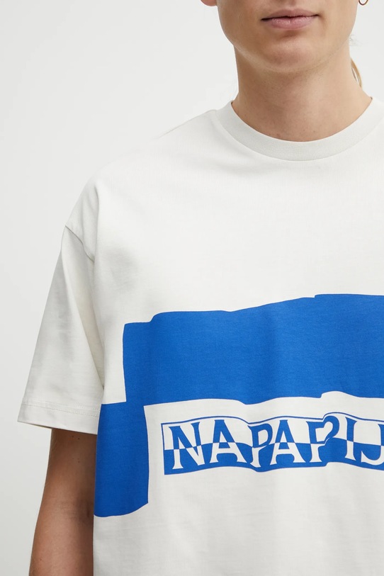 Napapijri t-shirt bawełniany Napapijri x Martine Rose beżowy NP0A4HATN1A1