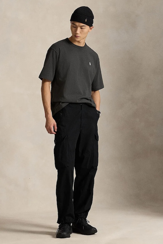 Odzież Polo Ralph Lauren t-shirt bawełniany 10/1 JERSEY 710964716005 szary