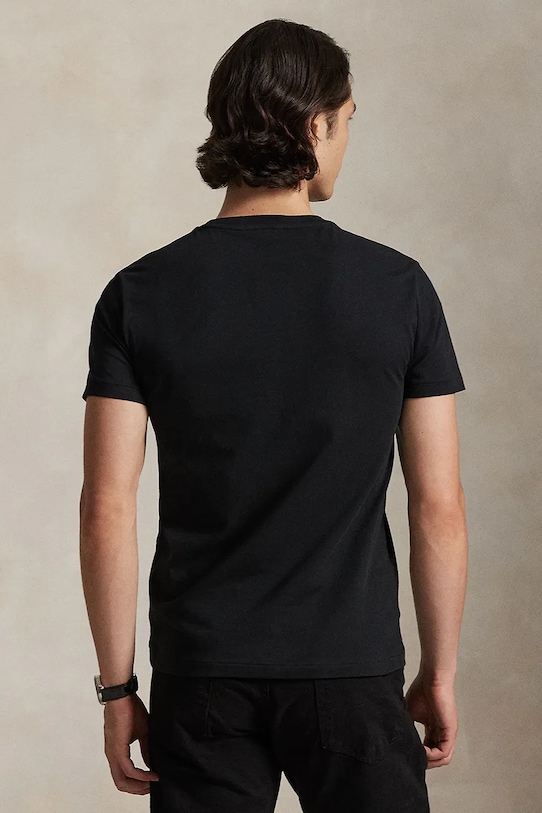 Bavlnené tričko Polo Ralph Lauren 26/1 JERSEY 710P08093002 čierna SS26