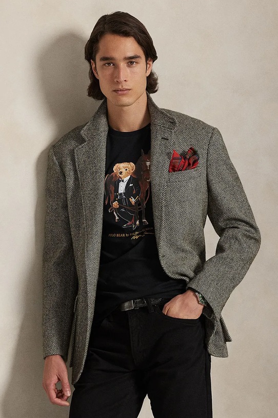 Bavlnené tričko Polo Ralph Lauren 26/1 JERSEY 710P08093002 čierna