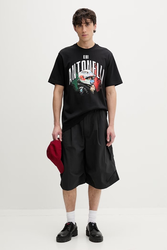 adidas t-shirt męski bawełniany x Mercedes KE7751 czarny SS26