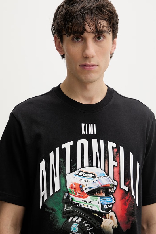 adidas t-shirt męski bawełniany x Mercedes czarny KE7751