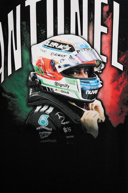 adidas t-shirt męski bawełniany x Mercedes KE7751 czarny