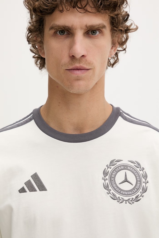 adidas T-shirt ανδρικό βαμβακερό x Mercedes μπεζ KE8275