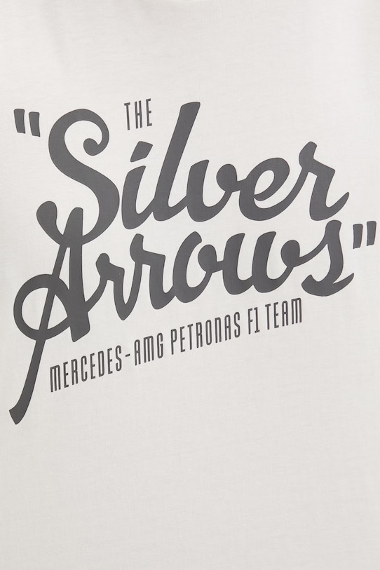 Adidas t-shirt męski bawełniany x Mercedes KE8289 beżowy