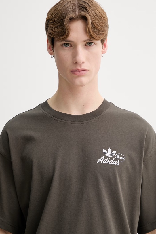 adidas Originals t-shirt bawełniany zielony KW7991