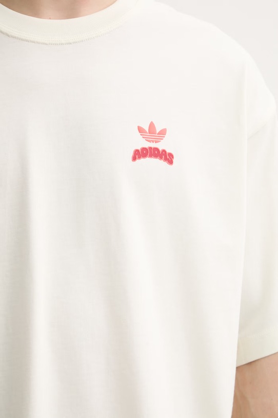 adidas Originals t-shirt bawełniany KW8010 beżowy