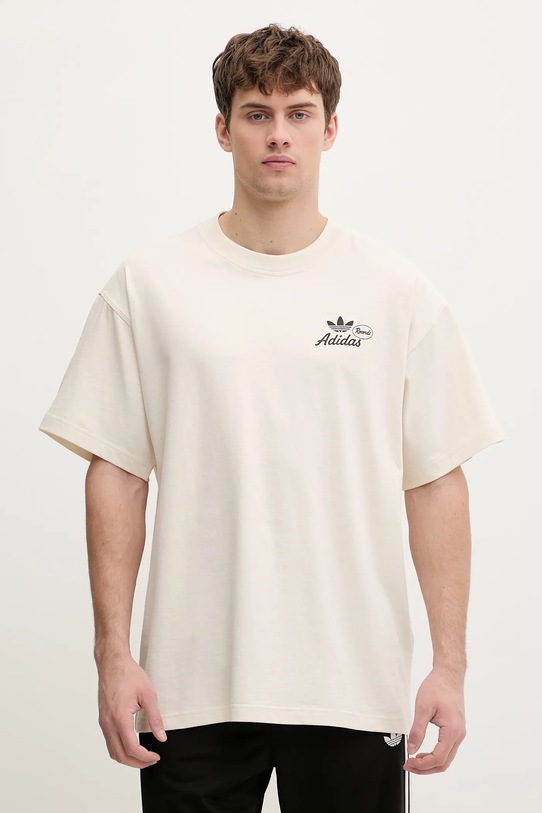 Odzież adidas Originals t-shirt bawełniany KW7990 beżowy