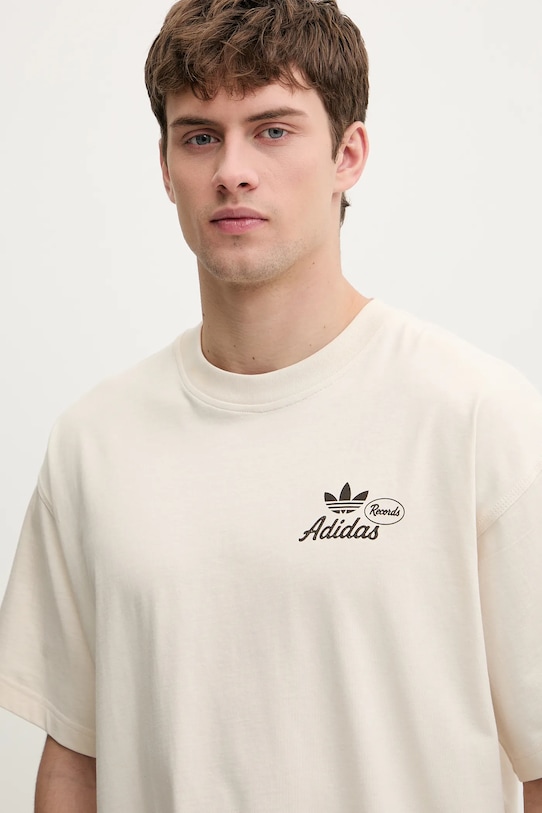 adidas Originals t-shirt bawełniany beżowy KW7990