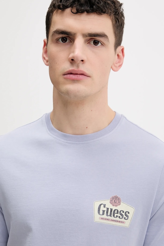 Guess Jeans t-shirt bawełniany niebieski M6RI38.K8HM0