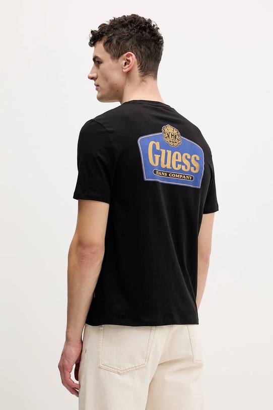 Odzież Guess Jeans t-shirt bawełniany M6RI38.K8HM0 czarny
