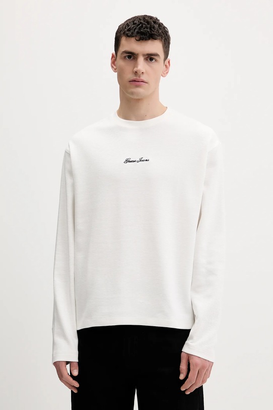 Guess Jeans longsleeve bawełniany bawełna beżowy M6RP13.KD461