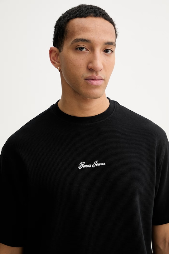 Guess Jeans t-shirt bawełniany czarny M6RP14.KD461