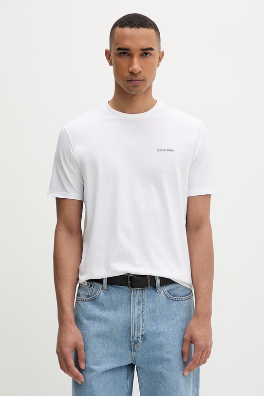Calvin Klein T-shirt Ανδρικό βαμβακερό λευκό LV04LC255G