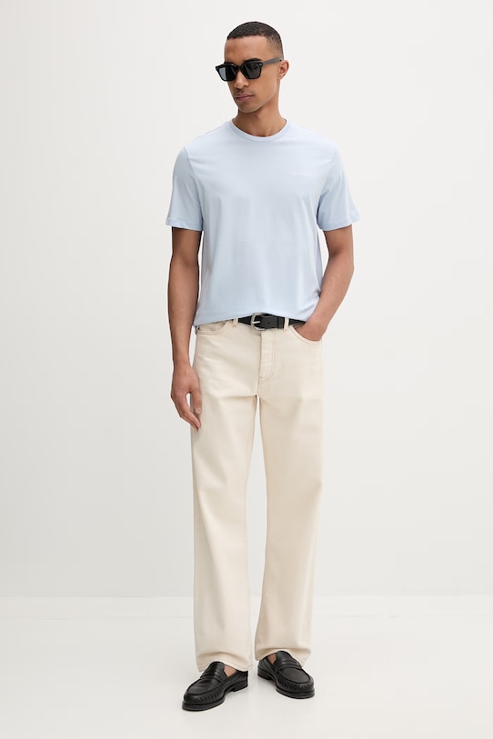 Calvin Klein majica za muškarce od pamuka LV04LC255G plava SS26