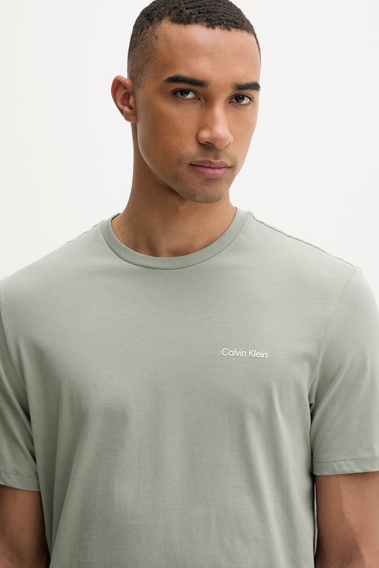 Calvin Klein T-shirt Ανδρικό βαμβακερό πράσινο LV04LC255G