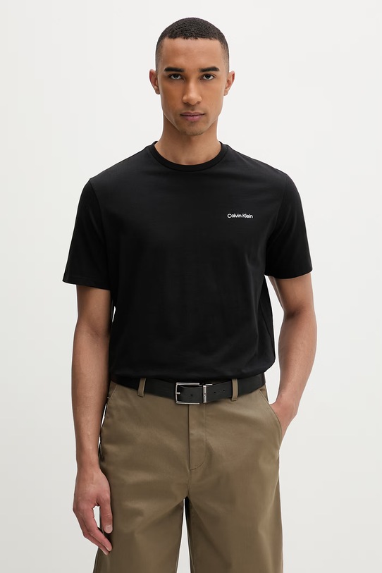 Calvin Klein moška bombažna kratka majica črna LV04LC255G