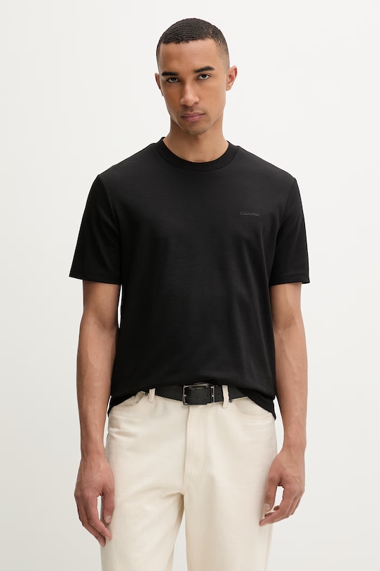 Calvin Klein majica za muškarce s pamukom crna LV04LF209G