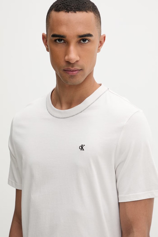 Calvin Klein t-shirt ανδρικό βαμβακερό μπεζ LV04LF223G