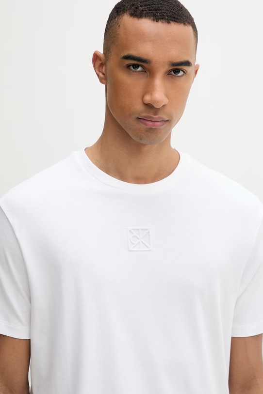 Calvin Klein t-shirt ανδρικός βαμβακερός λευκό LV04LF243G
