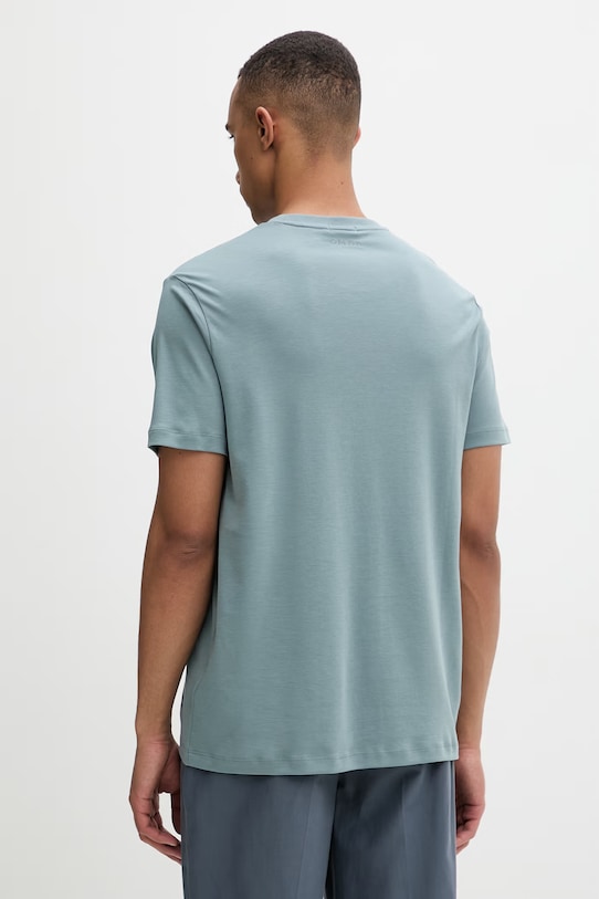Odzież Calvin Klein T-shirt męski bawełniany LV04LF243G zielony