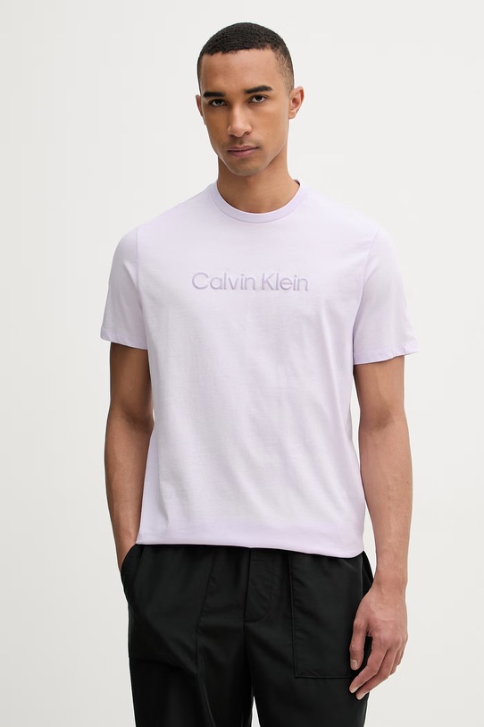 Calvin Klein tričko pánske bavlnené fialová LV04LF809G