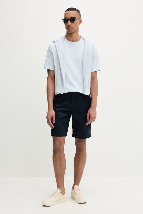 Calvin Klein kratka majica moška bombažna LV04LF811G modra SS26