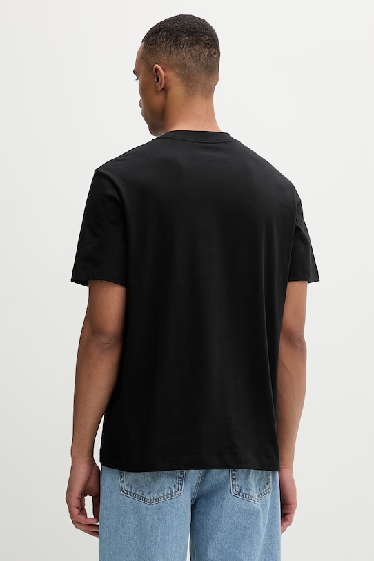 Ρούχα Calvin Klein T-shirt Ανδρικό βαμβακερό LV04LF812G μαύρο