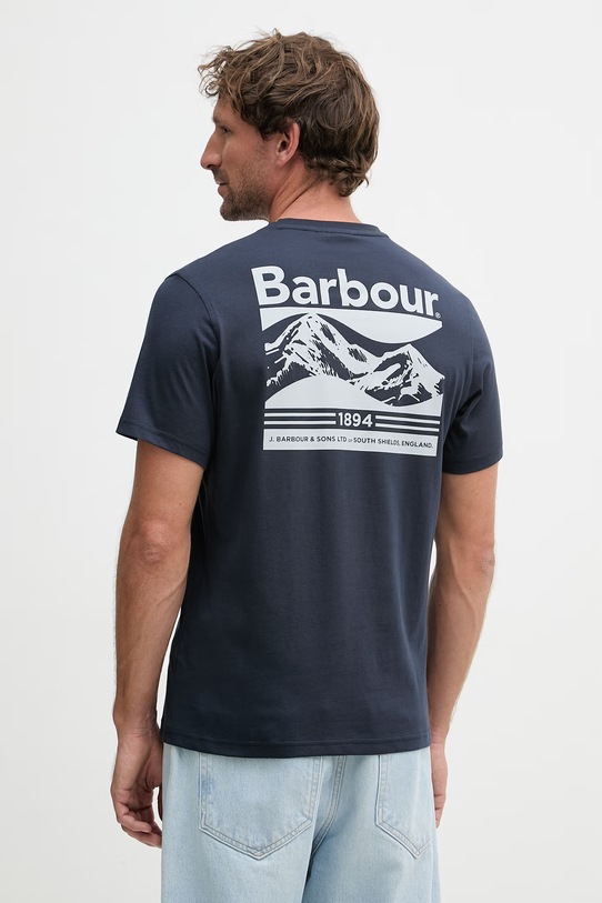 Barbour t-shirt basic męski bawełniany Camber granatowy MTS1395