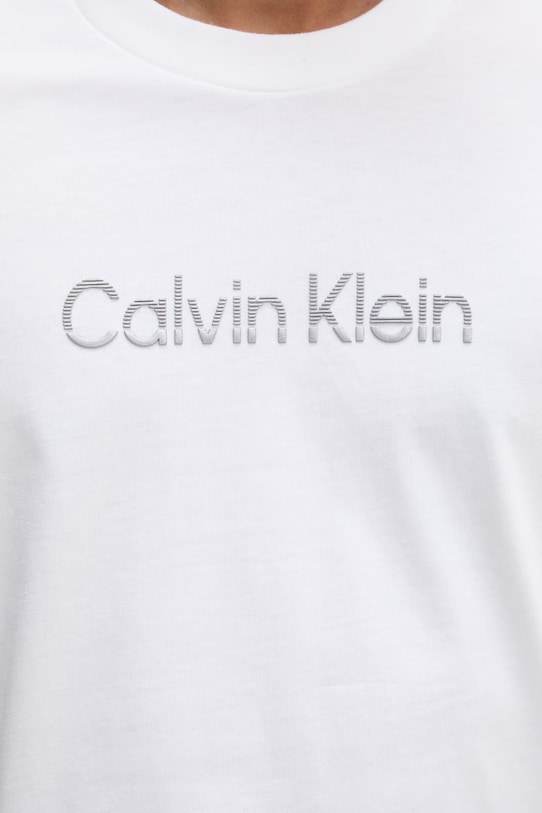 Calvin Klein T-shirt męski bawełniany LV04LF813G beżowy