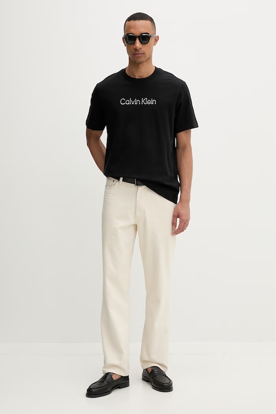 Calvin Klein majica za muškarce od pamuka LV04LF813G crna SS26