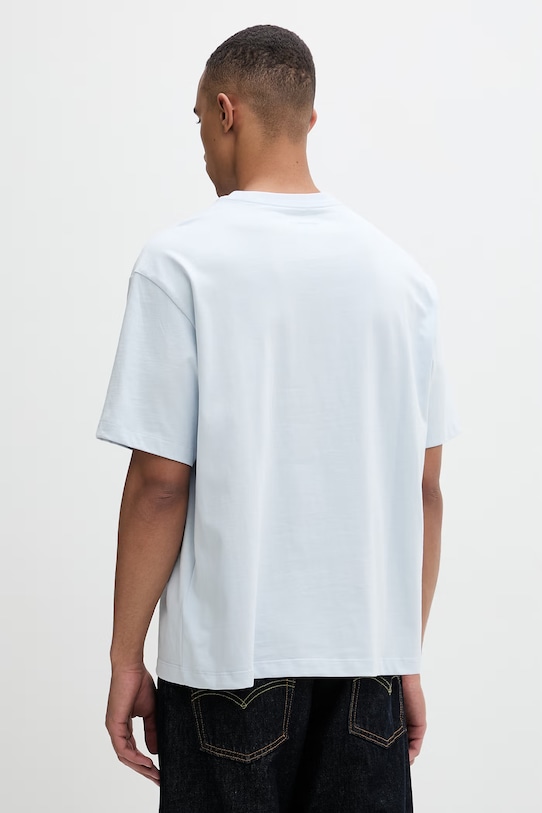 Odzież Calvin Klein T-shirt męski bawełniany LV14RF817G niebieski