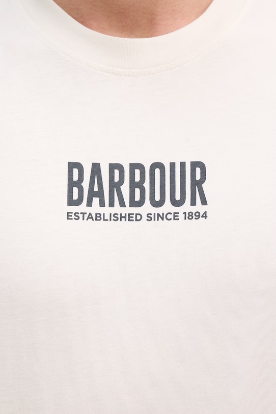 Barbour t-shirt męski bawełniany MTS1552 beżowy