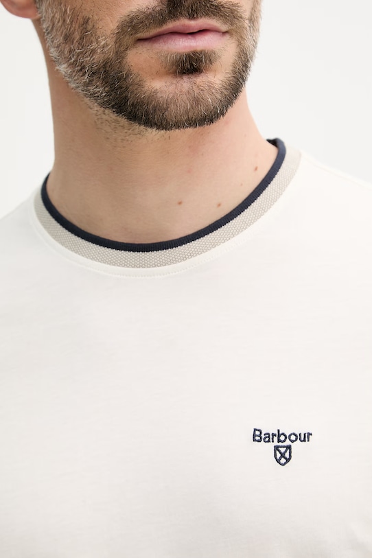 Barbour t-shirt męski bawełniany MTS1558 beżowy