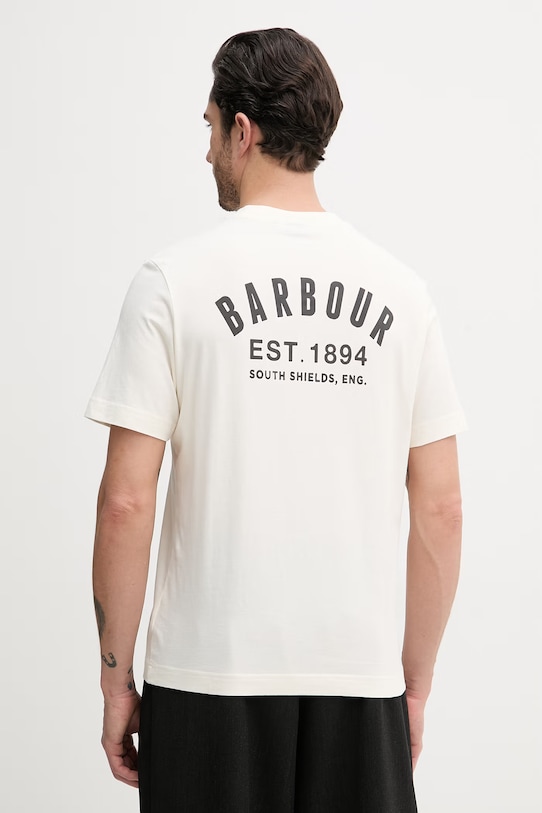 Odzież Barbour t-shirt bawełniany MTS1566 beżowy
