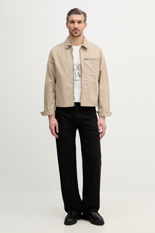 Emporio Armani t-shirt bawełniany EM005359.AF13715 beżowy SS26