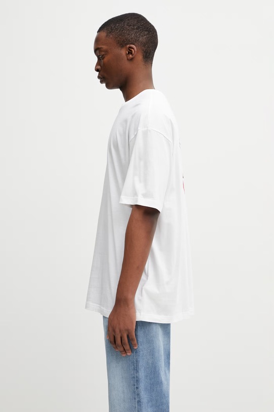 Puma Ess Logo Lab Relaxed Story 1 t-shirt męski bawełniany 692023 biały SS26