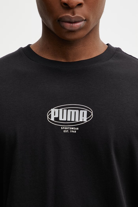 Puma Ess Logo Lab Relaxed Story 1 t-shirt bawełniany męski czarny 692023