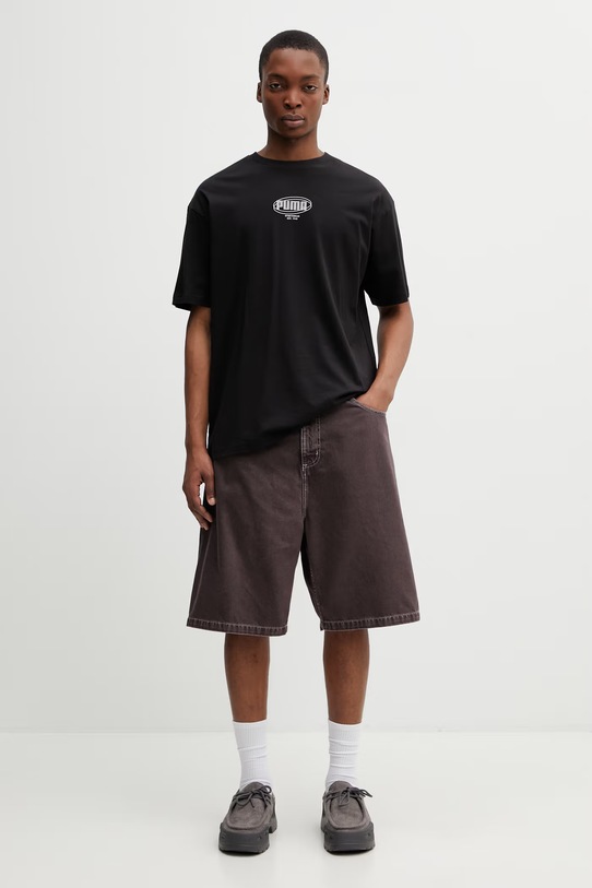 Puma Ess Logo Lab Relaxed Story 1 t-shirt bawełniany męski 692023 czarny